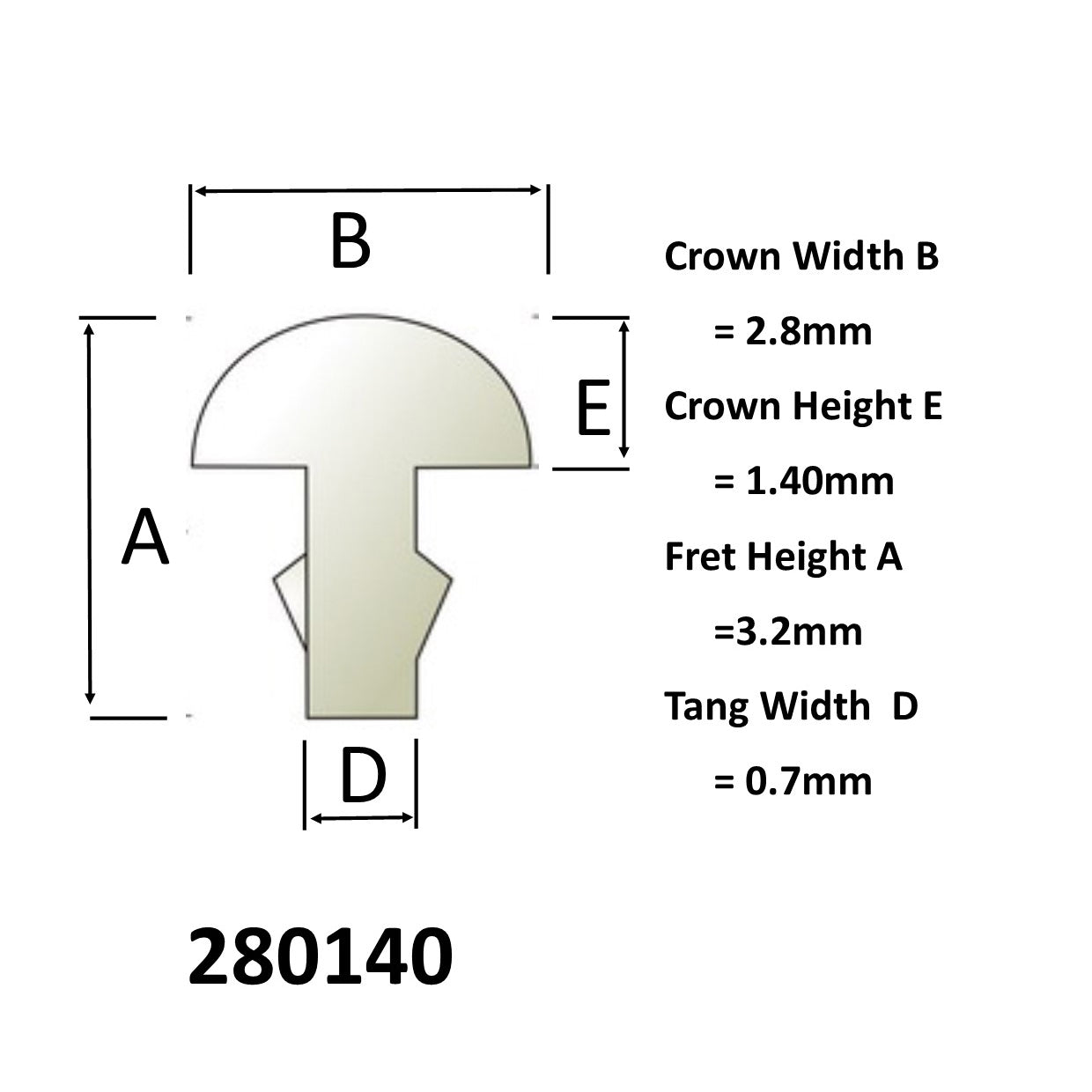 Sintoms Special Bronze 2.8mm wide Fret Wire