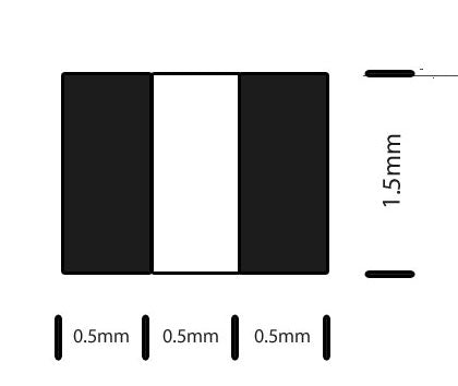 Black / White / BlackPlastic Purfling