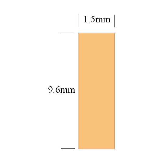 Cream Plastic Binding 1.5 x 9.6