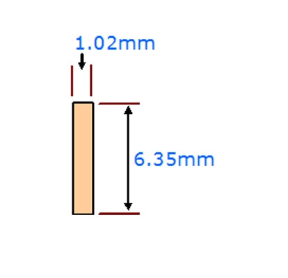 Cream Plastic Binding 1.0 x 6