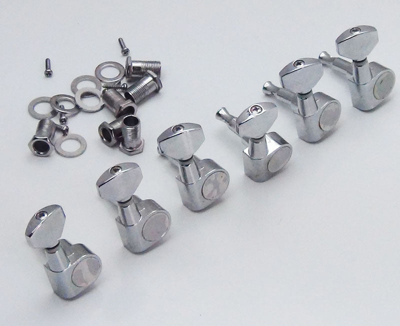 6 a side Chrome guitar Machine Heads