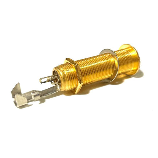 Switchcraft 152B Stereo Jack Socket, Long Threaded, Gold