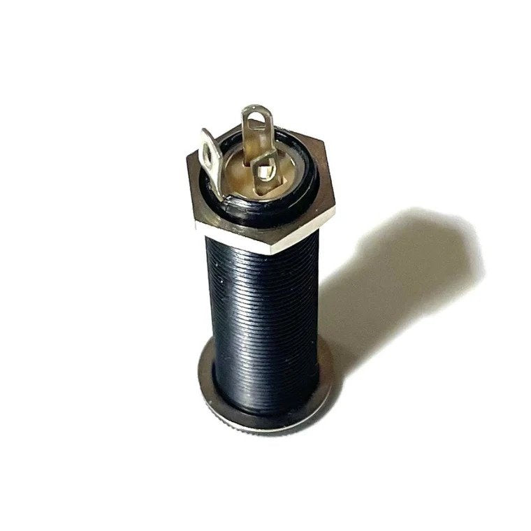 Switchcraft 152B Stereo Jack Socket, Long Threaded, Black