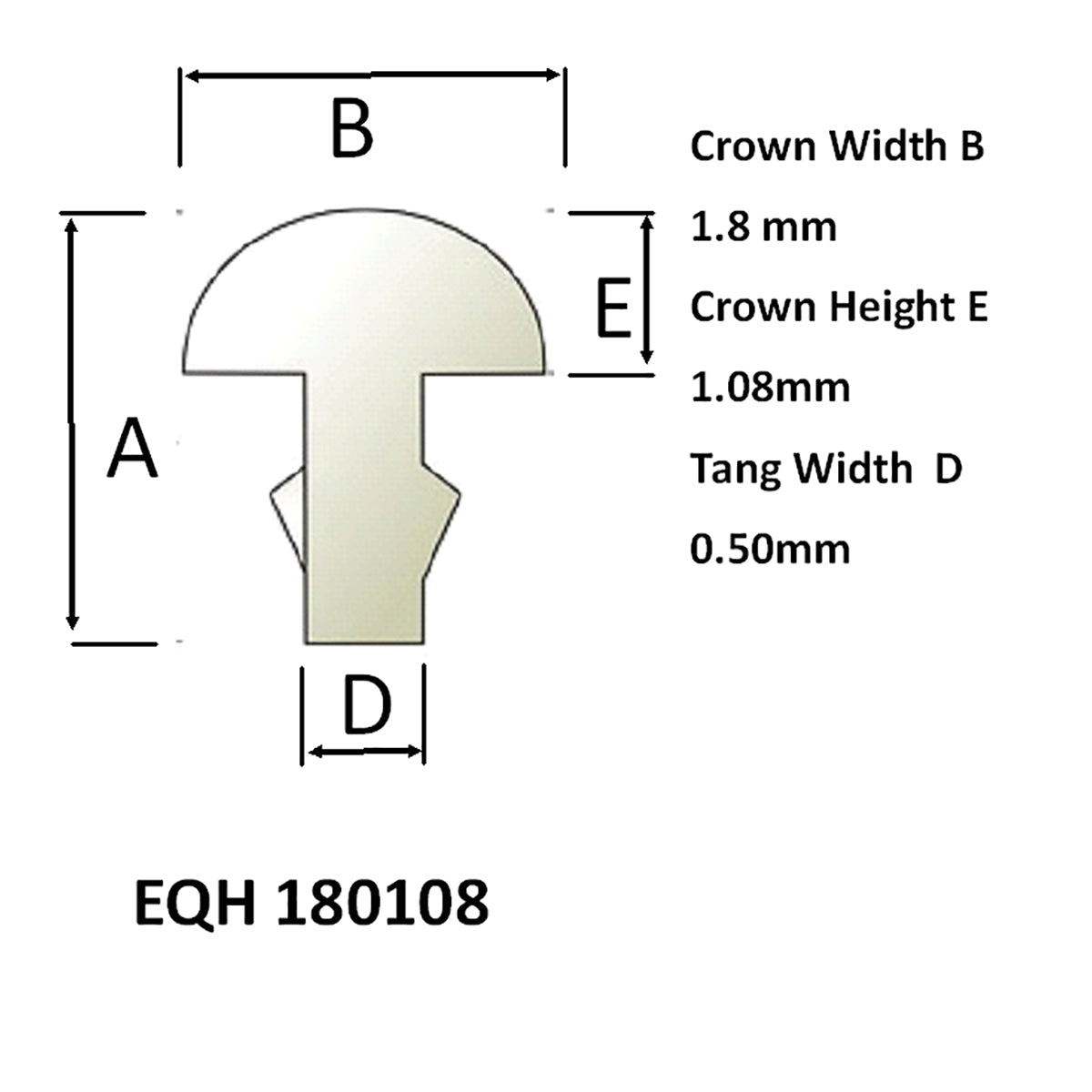 Sintoms Equal Height Fret Wire, 1.08 high 1.8mm