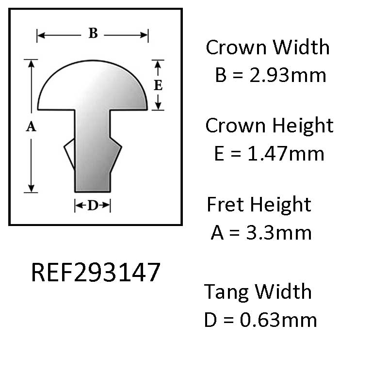 Sintoms Repair Fret wire 3.0mm crown width