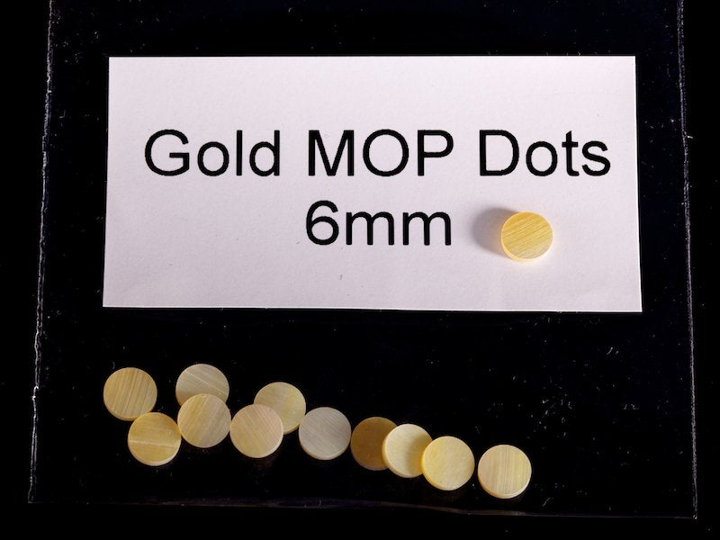 12 Gold MOP Marker Dots 6mm