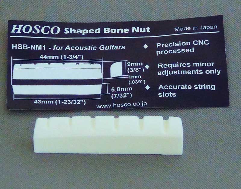 Martin Style pre shaped bone nut