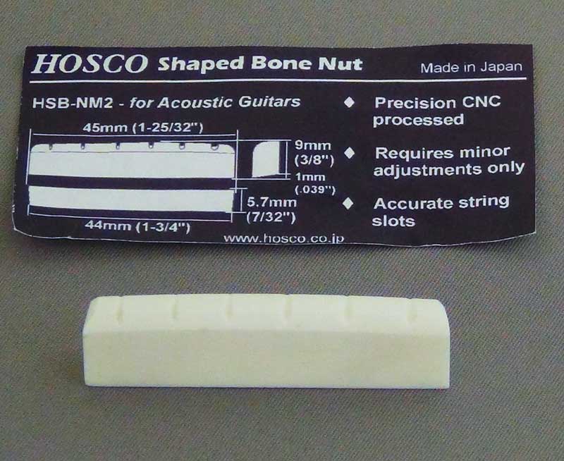 Martin Style pre shaped bone nut