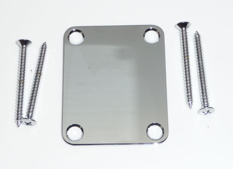 Chrome Neck Plate and Screws