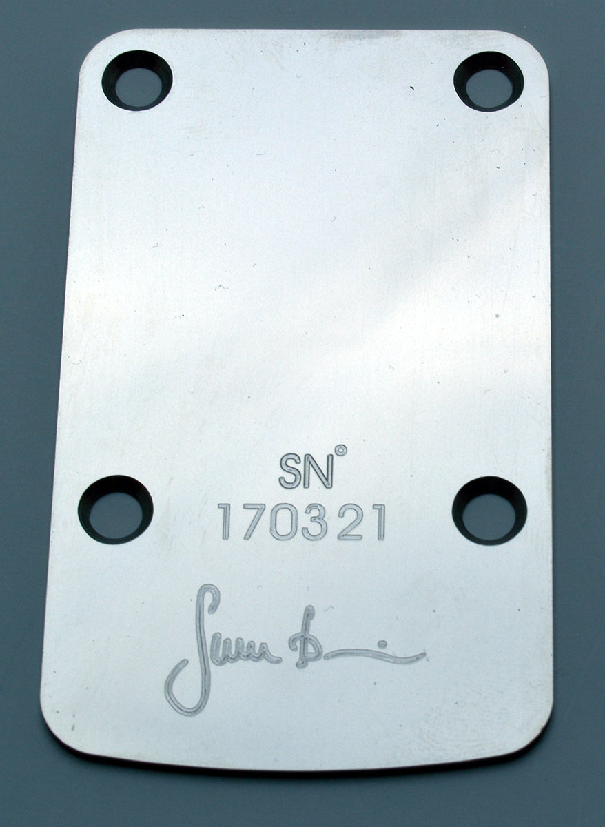 Neck Pressure Plate for Bolt on Bass and Guitar Necks, Polished Finish