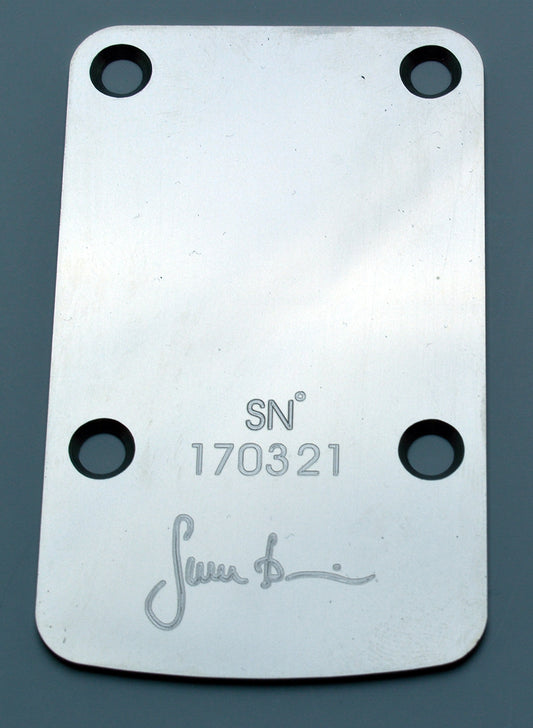 Neck Pressure Plate for Bolt on Bass and Guitar Necks, Polished Finish