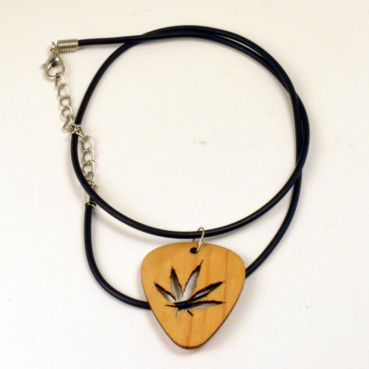 Light Wood Pick Pendant Necklace Plant