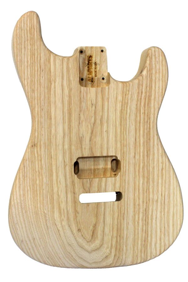 Stratocaster Replacement Body, 1 Humbucker Routing, Swamp Ash, Unfinished
