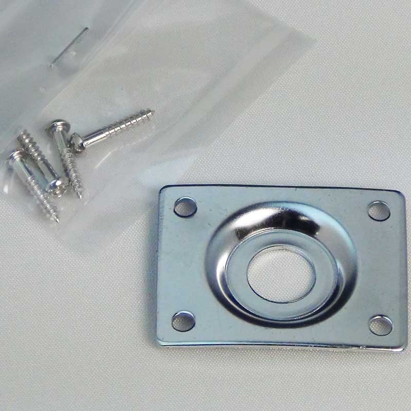 Square Jack Cover Plate Chrome