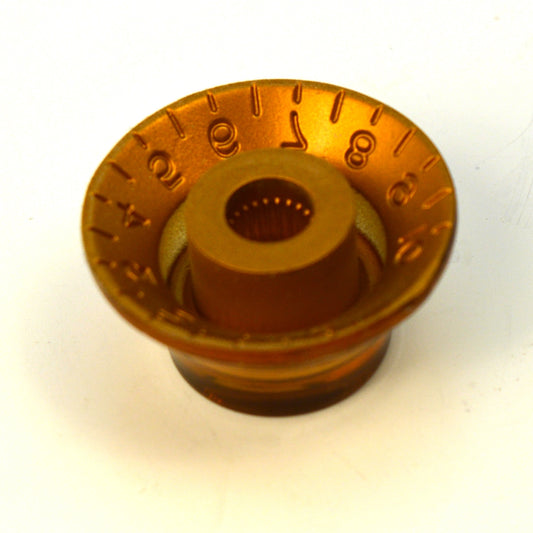 Gibson Style Amber Hat Knob from Hosco Embossed