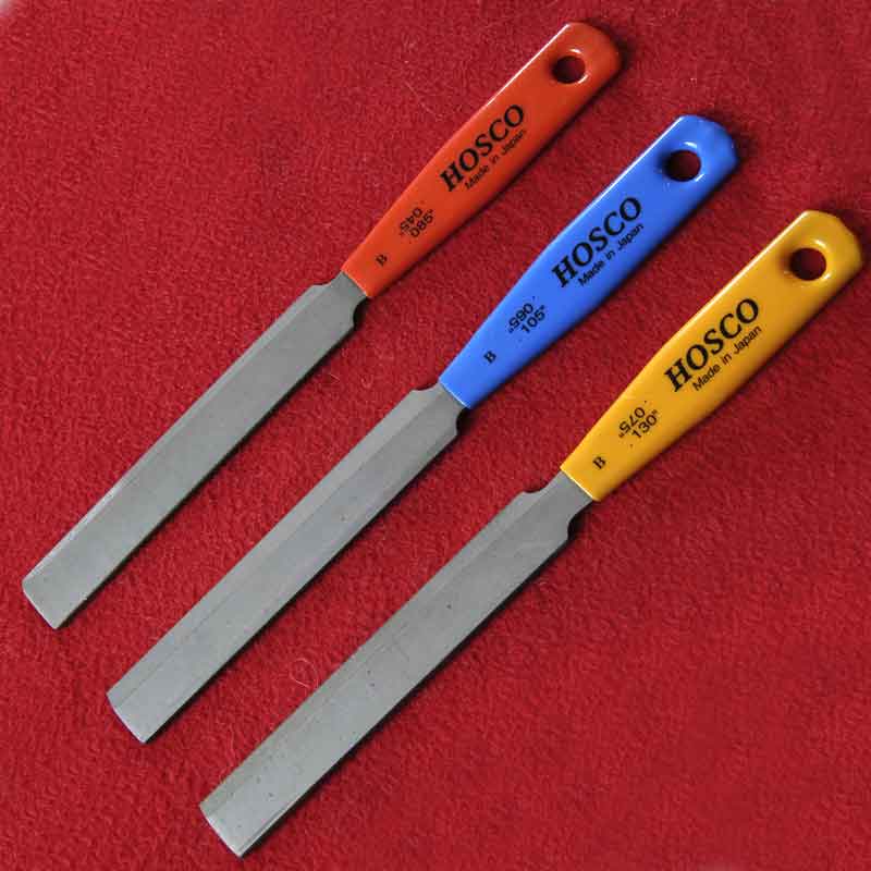 Set of 3 Hosco Nut Files for Bass Guitar