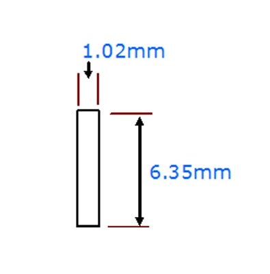 White Plastic Binding 1.0 x 6