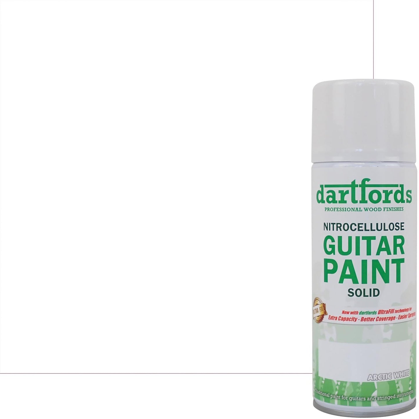 Arctic White Nitrocellulose Guitar Paint - 400ml Aerosol