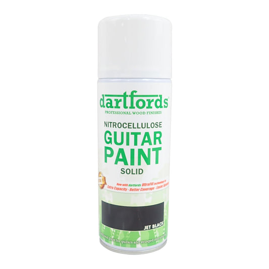 Jet Black Nitrocellulose Guitar Paint - 400ml Aerosol