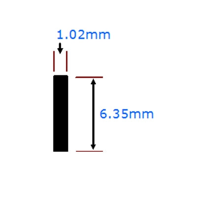 Black Plastic Binding 1.0 x 6