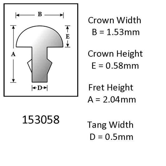 Sintoms Fret wire 1.53mm crown width