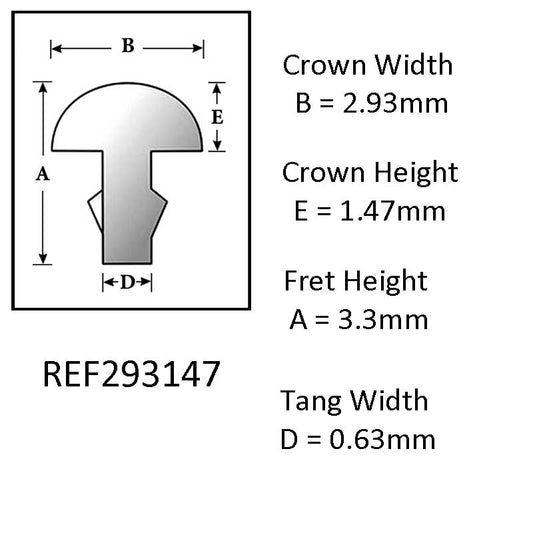 Sintoms Repair Fret wire 3.0mm crown width