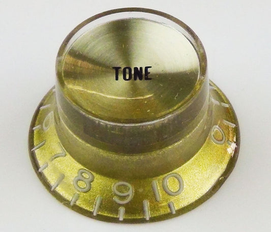 Gold Hat Tone Knob with Gold Cap