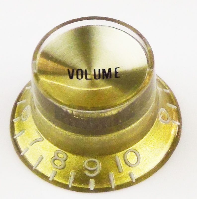 Gold Hat Volume Knob with Gold Cap
