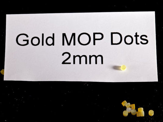 12 Gold MOP Marker Dots 2mm
