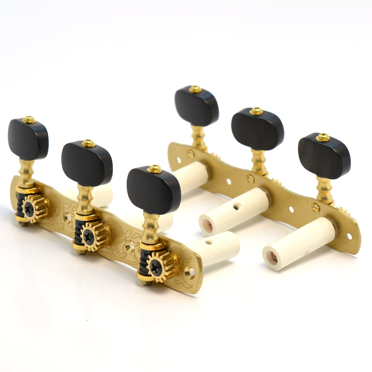 Gotoh Classical Tuner set, 35G1800ENX Brass Plate with black Buttons