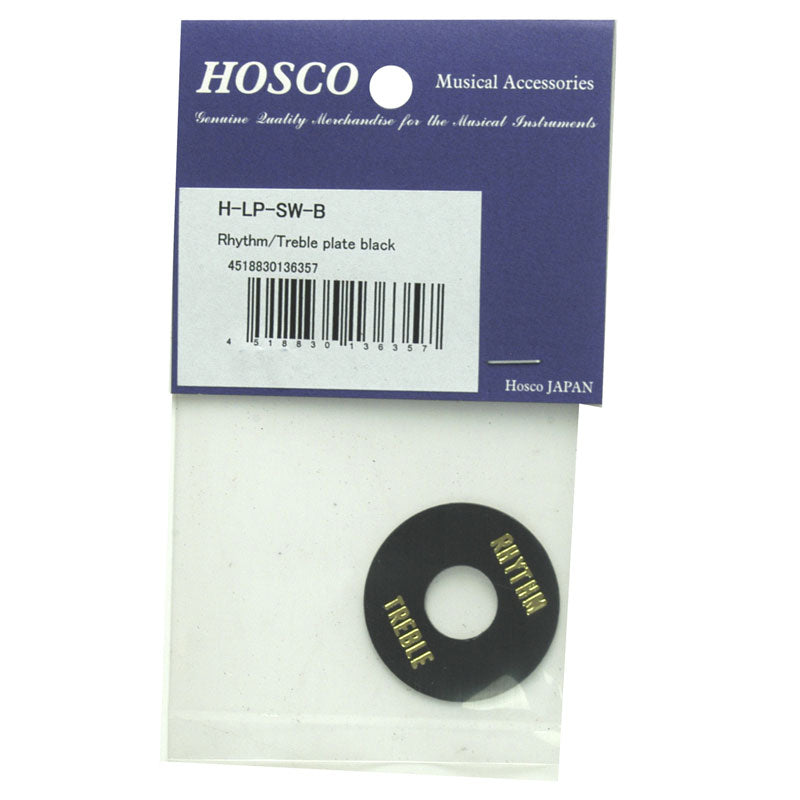 Hosco Rhythm/Treble Switch Plate Black