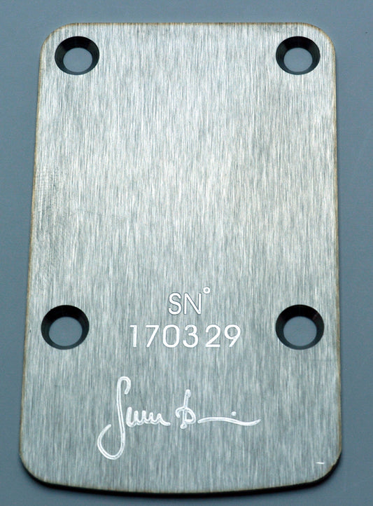 Neck Pressure Plate for Bolt on Bass and Guitar Necks, Satin Finish