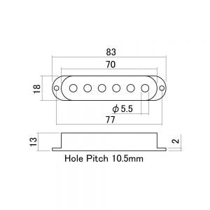 Strat Style Single Coil Pickup Cover Aged White