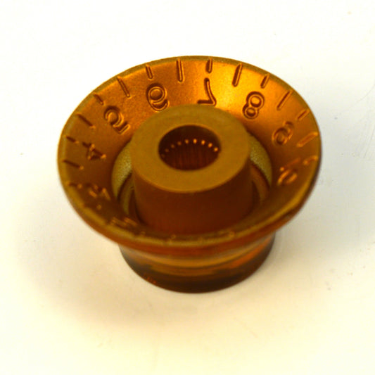 Gibson Style Amber Hat Knob from Hosco Embossed