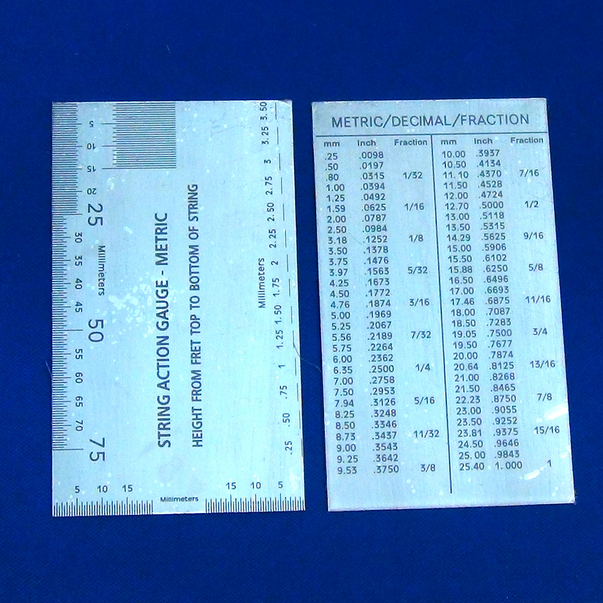 String Action Guage Metric | Tonetech Luthier Supplies