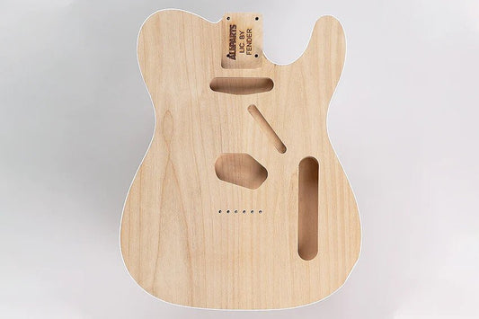 Telecaster Replacement Body With White Binding, Alder, Unfinished