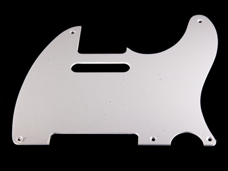 Tele Style Scratchplate White, Single Ply | Tonetech Luthier Supplies