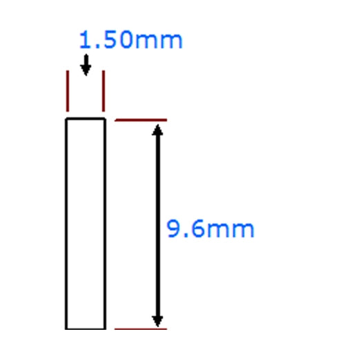 White Plastic Binding 1.5 x 9.6