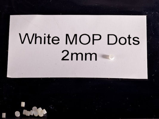 12 White MOP Marker Dots 2mm