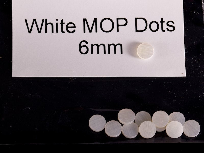 12 White MOP Marker Dots 6mm